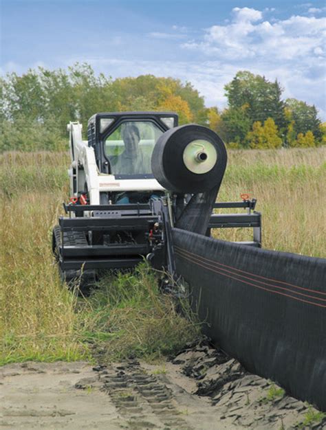 silt fence post installer skid steer|silt fence installer rental.